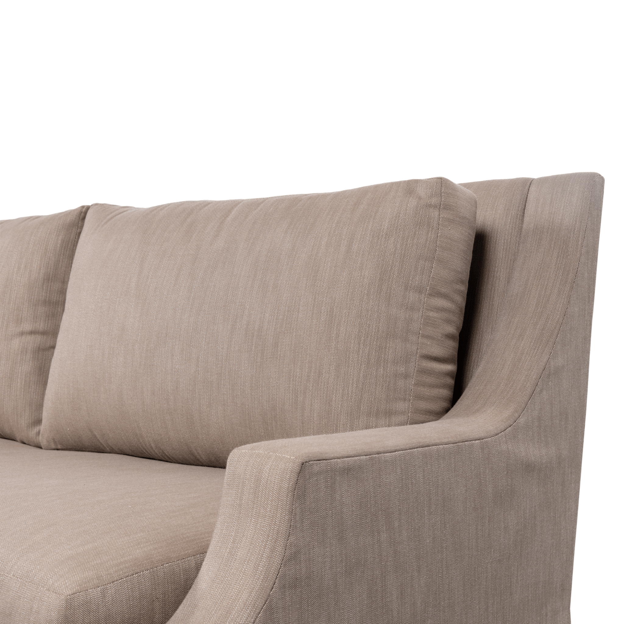 Ashley Yeates, renowned interior designer and sustainable leader, presents the Gable Skirted Sofa, a signature piece that embodies eco-friendly craftsmanship and modern elegance for sustainable living spaces