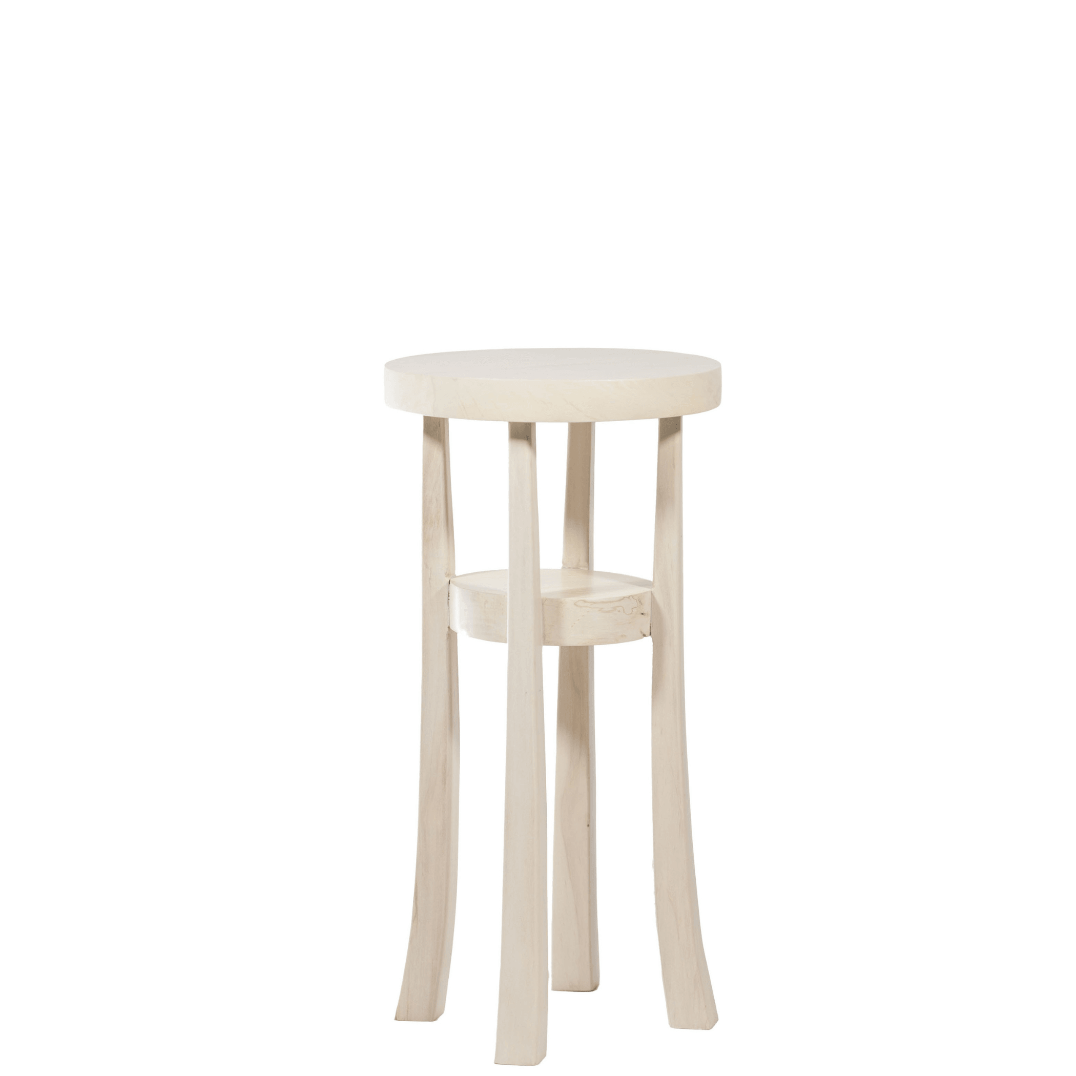Ashley Yeates, interior designer and sustainable leader, presenting the Peck nesting table, a signature design that exemplifies eco-friendly craftsmanship and modern aesthetics for sustainable living