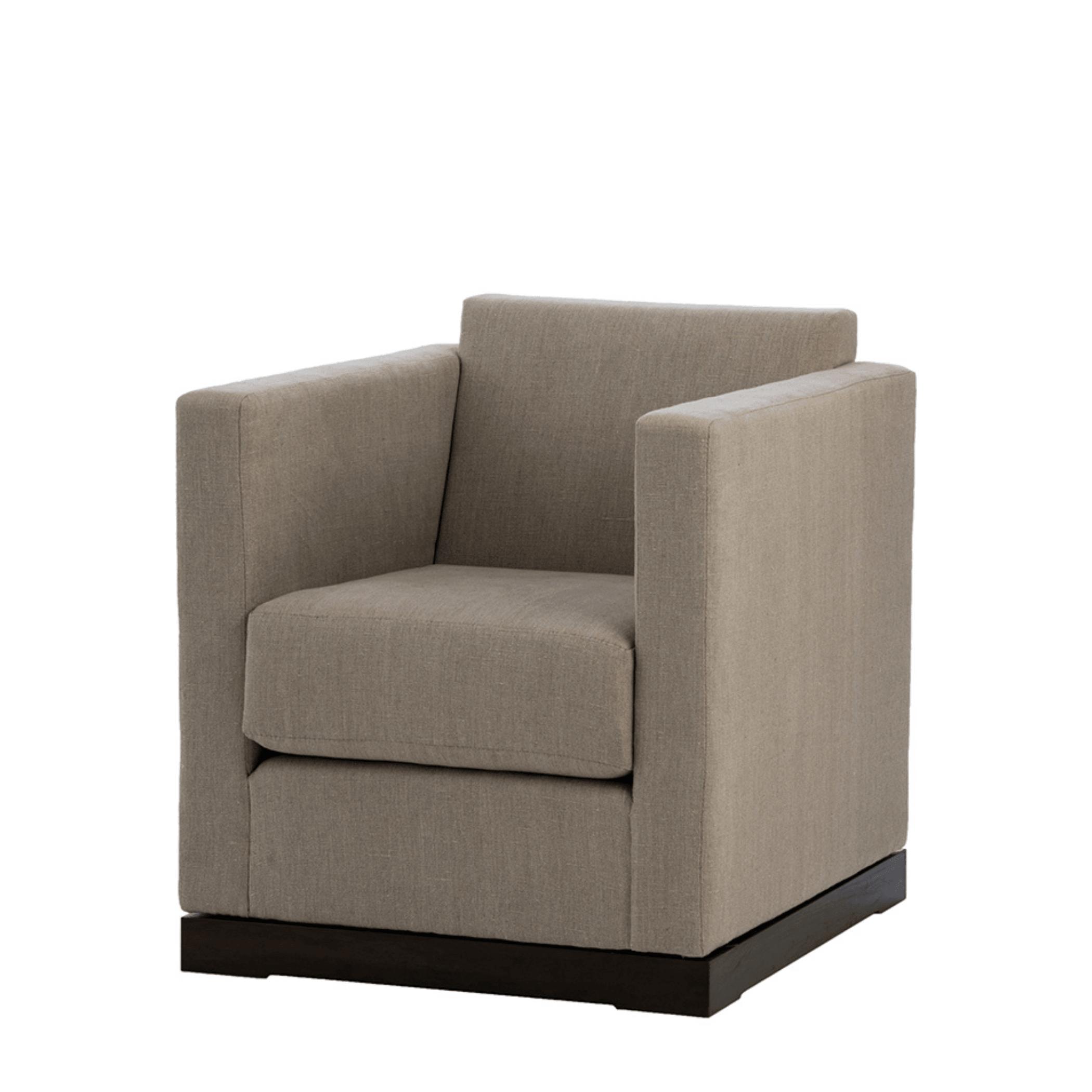 Ashley Yeates, interior designer and sustainable leader, presenting the Ralph Swivel Chair, a signature design that emphasizes eco-friendly materials and modern aesthetics for sustainable living