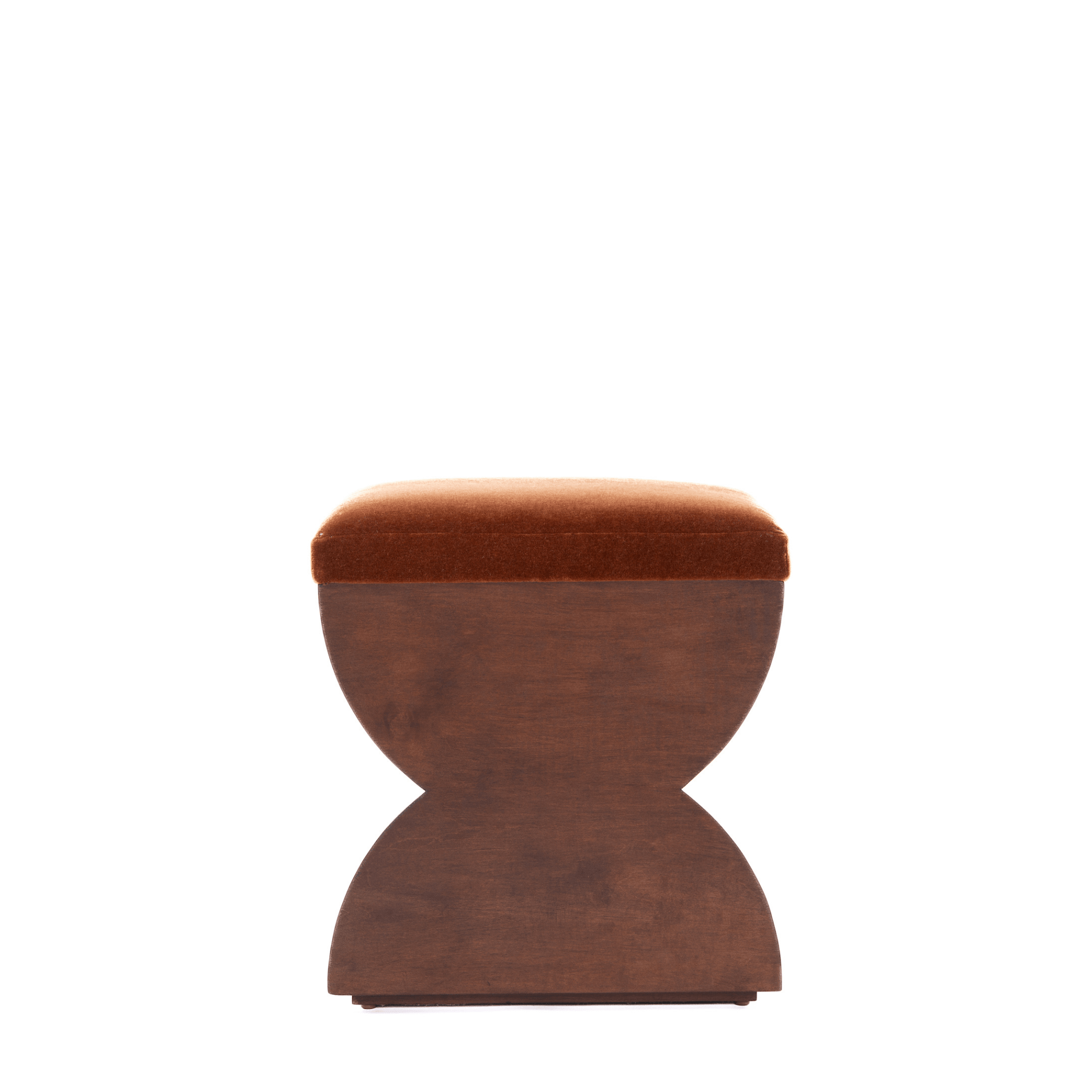 Ashley Yeates, renowned interior designer and sustainable leader, presenting the signature Hourglass stool, a stylish and eco-friendly design that enhances contemporary spaces while promoting sustainability