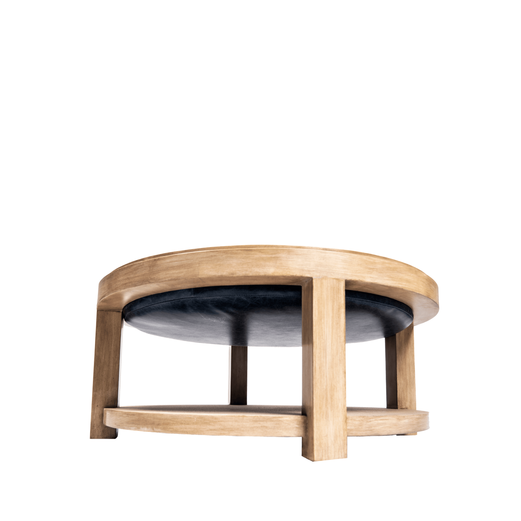 Ashley Yeates, renowned interior designer and sustainable leader, presenting the signature Lindsay Ottoman, a stylish and eco-friendly furniture piece crafted from sustainable materials