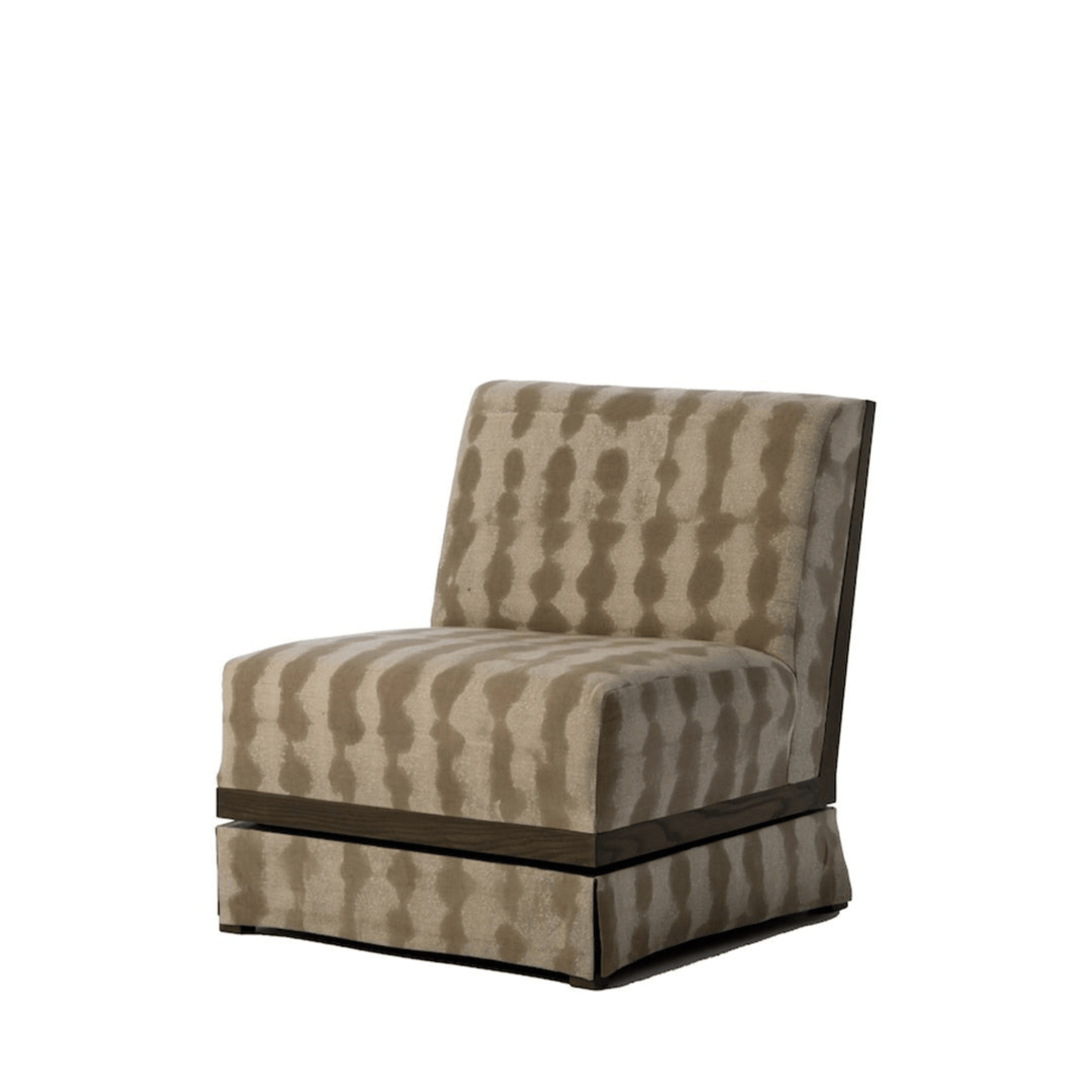 Ashley Yeates, renowned interior designer and sustainable leader, presenting the Evan Swivel Chair, a signature piece that combines modern style with eco-friendly materials for a sustainable home
