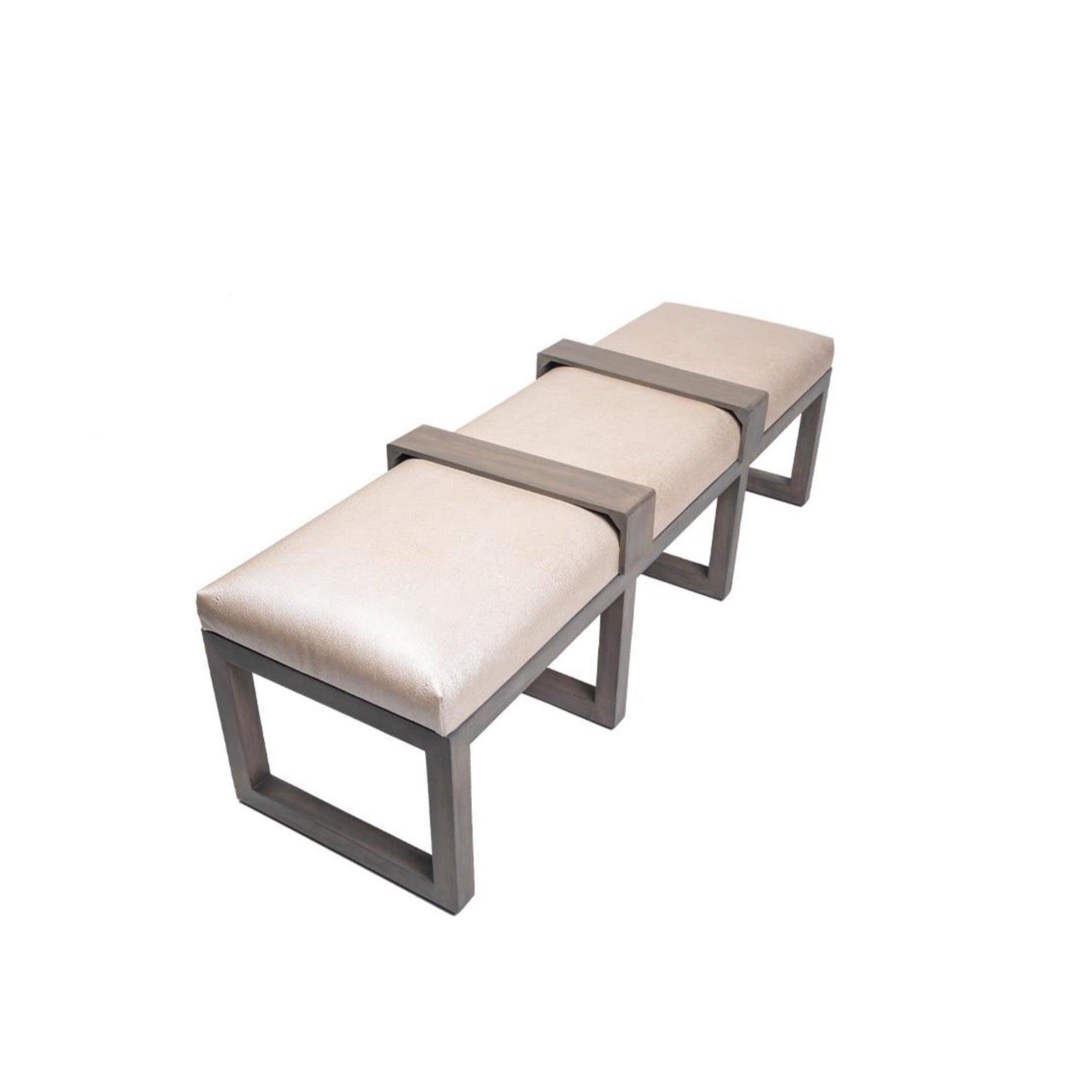 Ashley Yeates, renowned interior designer and sustainable design leader, presenting the signature Hudson Bench, a stylish and eco-friendly furniture piece crafted from sustainable materials for modern living spaces