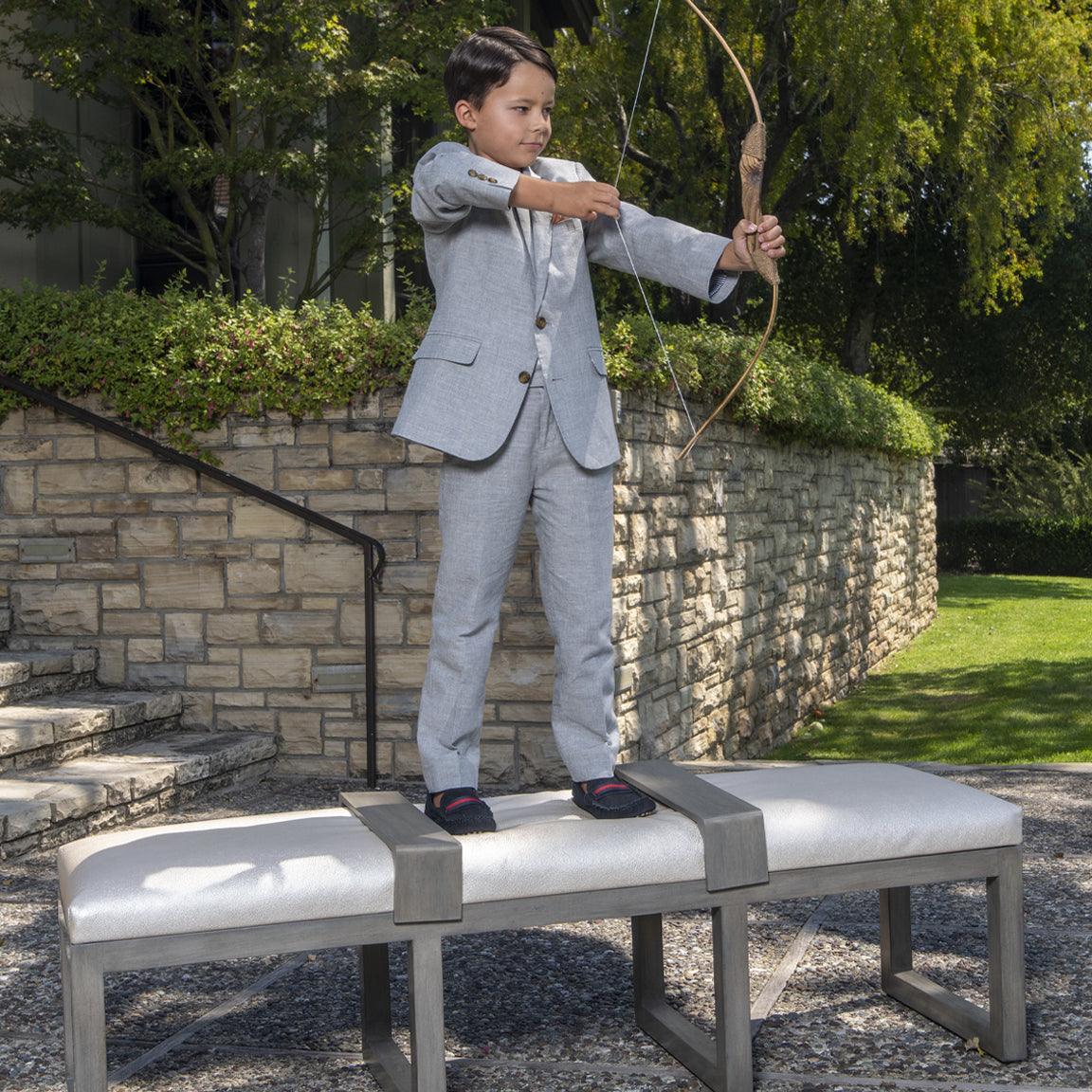 Ashley Yeates Hudson Bench Alder, Slate Grey Finish