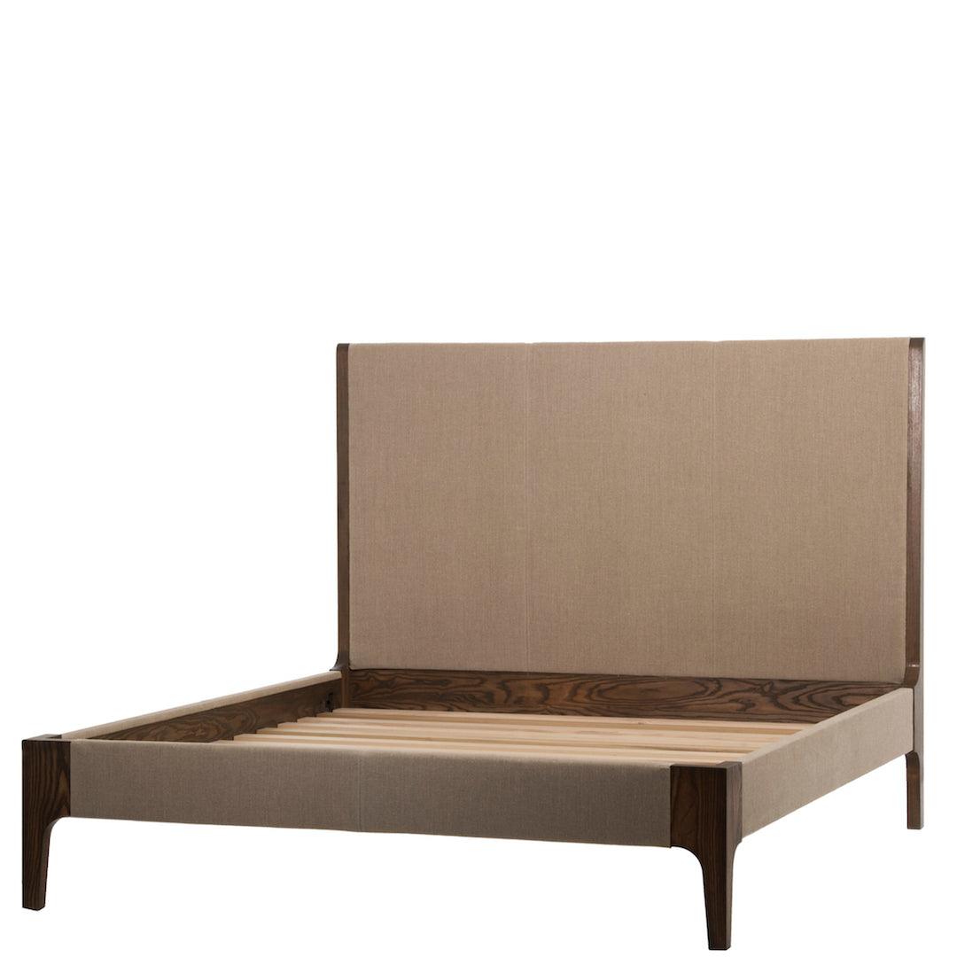 Ashley Yeates, sustainable design leader, presenting the Robin Bed, a signature piece crafted with eco-friendly materials that embodies modern elegance and commitment to sustainable living