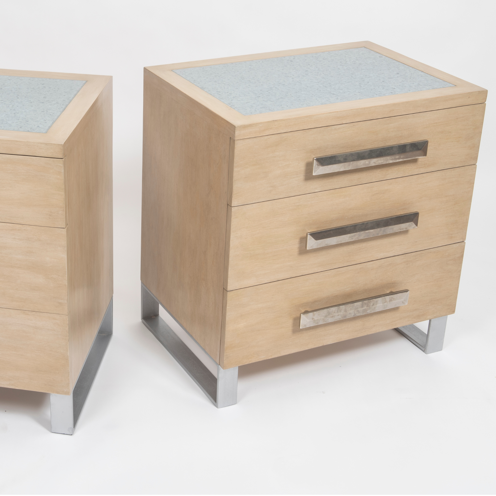 Ashley Yeates, interior designer and sustainability leader, presenting the signature Paloma Nightstand, crafted from eco-friendly materials and designed for modern, sustainable living