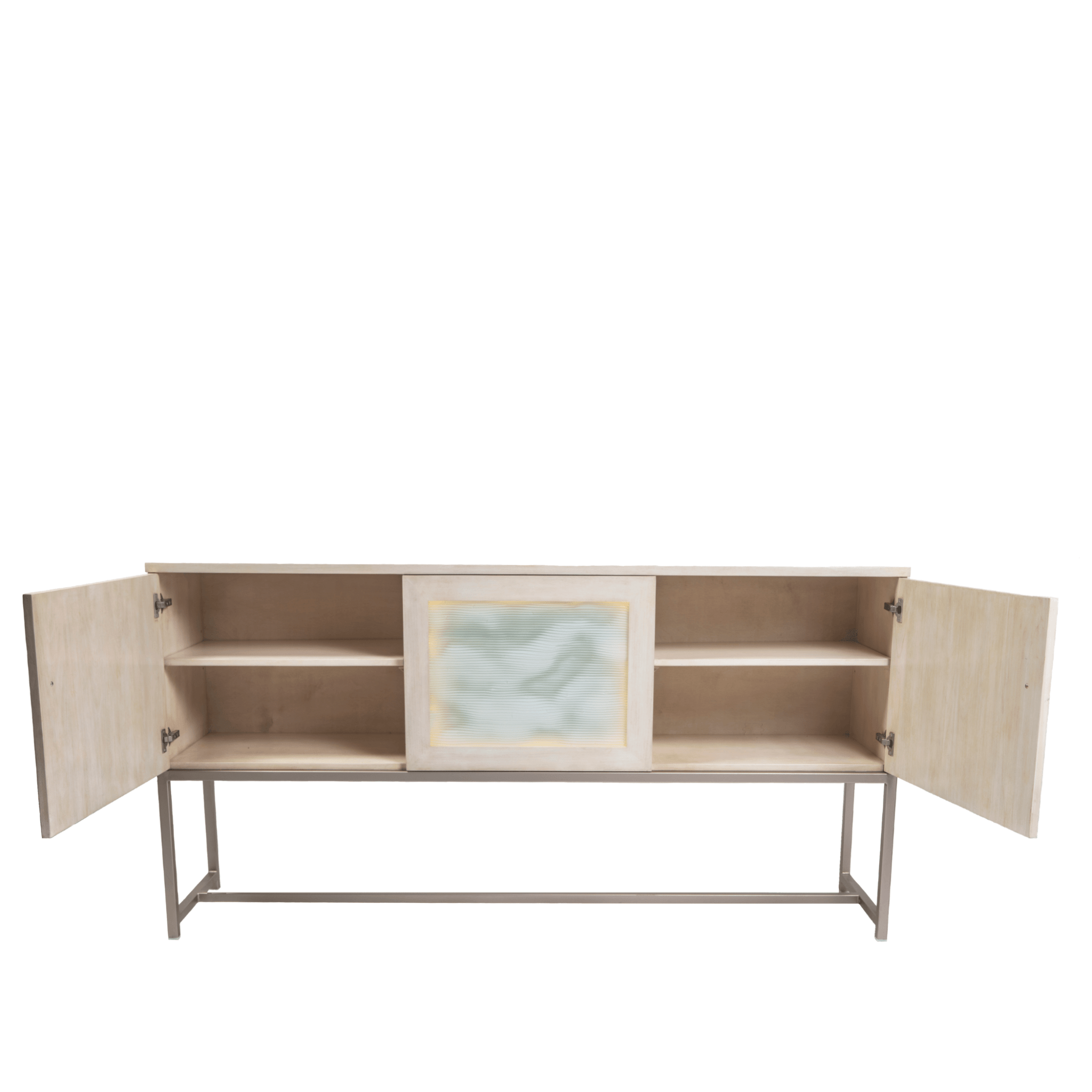 Ashley Yeates, renowned interior designer and sustainability leader, presenting the Leah cabinet, a signature design that embodies eco-friendly craftsmanship and modern elegance, perfect for sustainable interiors