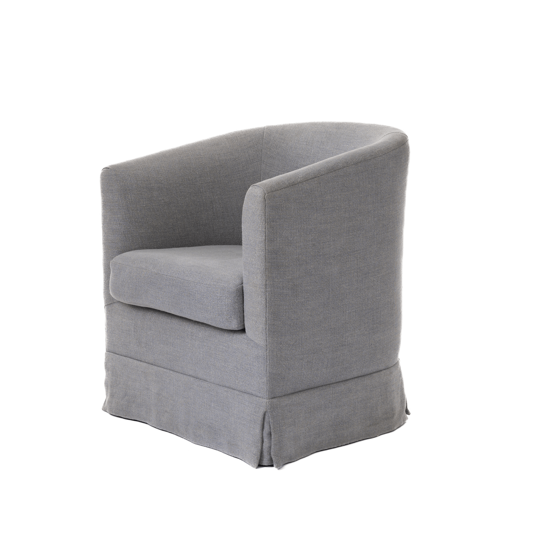 Ashley Yeates, renowned interior designer and sustainable leader, presenting the Bogart Swivel Chair, a signature design that combines modern aesthetics with eco-friendly materials for sustainable living